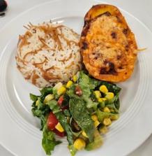 gefüllte Süßkartoffel als Hauptgang